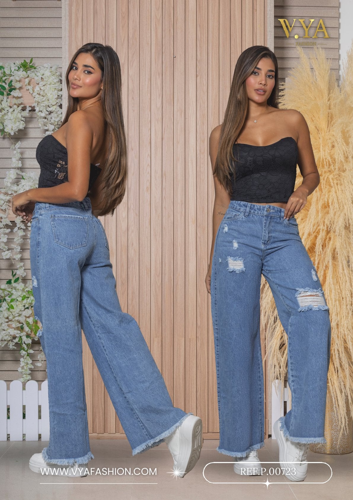 Jean Wide Leg Rotos