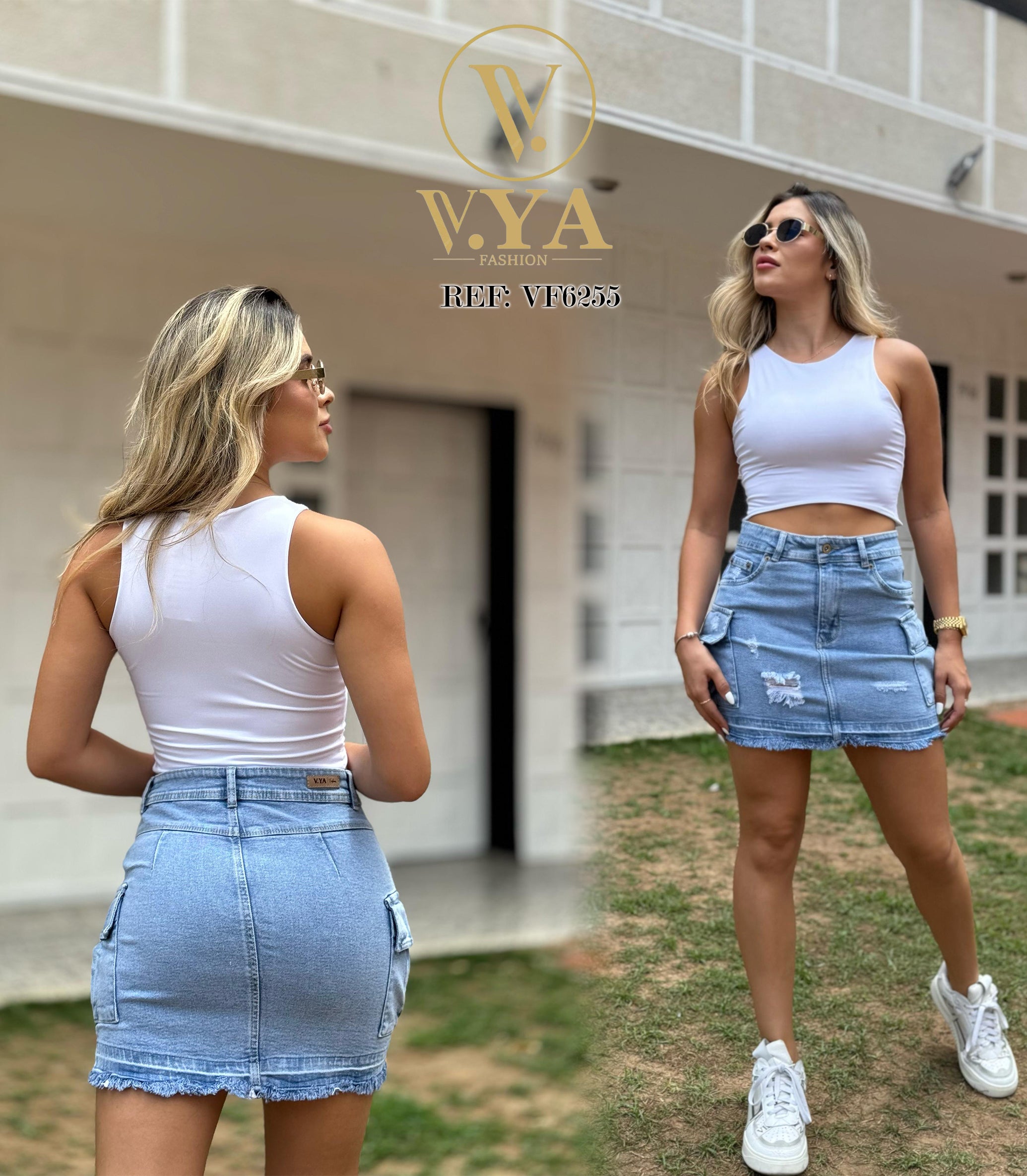 Falda Denim Corta