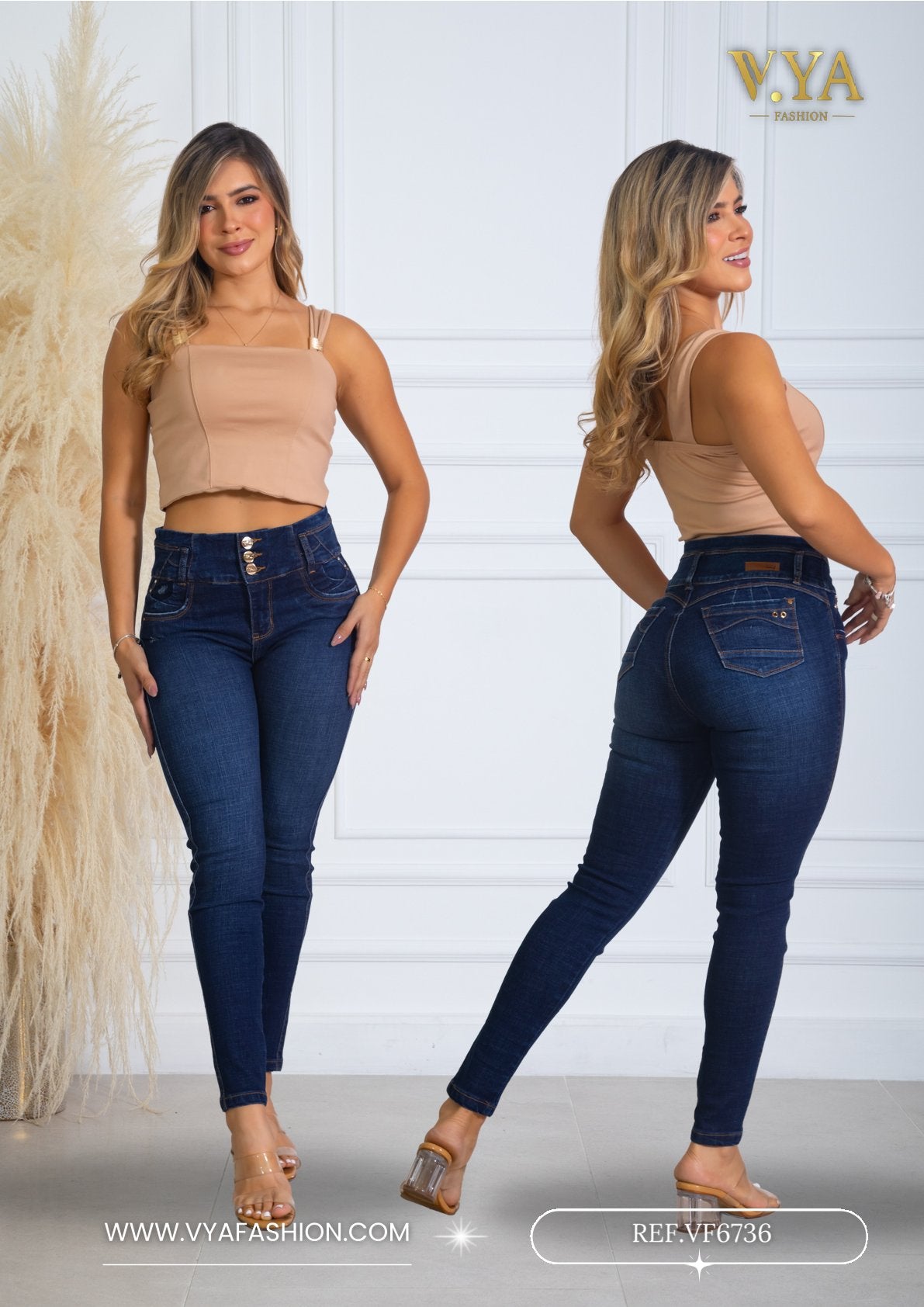 Jean skinny azul oscuro modelo